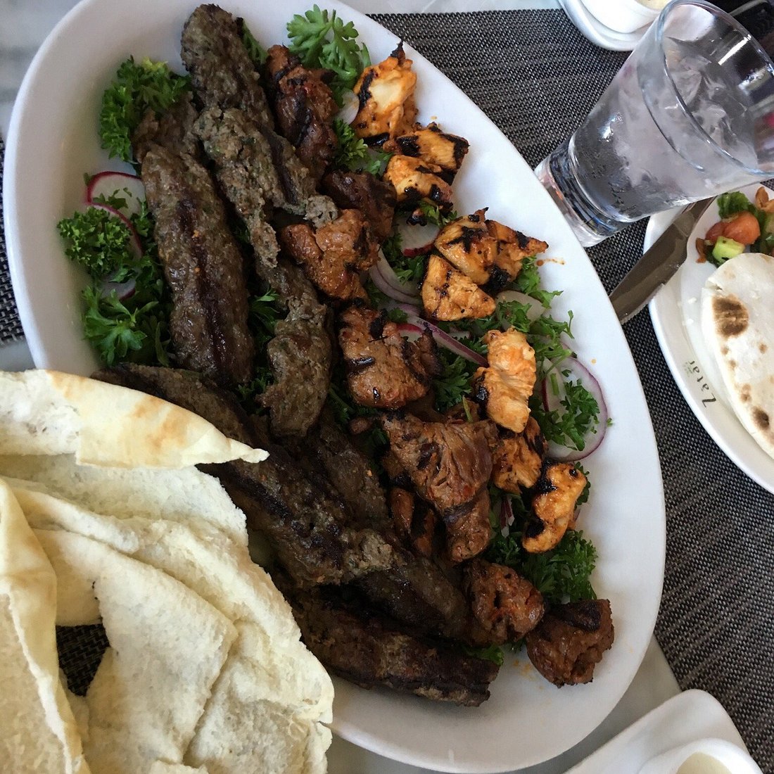 Zatar signature dishes Shish Taouk Chicken Kabob
Mixed Grill
Shawarma Wrap